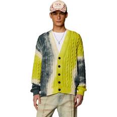 Diesel Cotton Cardigans Diesel Cardigan tie-dye in cotone lavorato maglia trecce Maglieria Uomo Multicolor