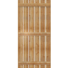 Cheap Windows Ekena Millwork Spaced BnB Rough Sawn Red Cedar Pair Height 44"