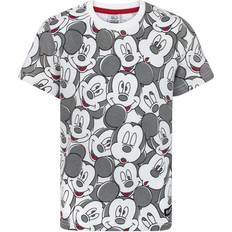 Disney Kid's Mickey Mouse Face All Over Print T-shirt - White