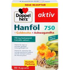 Kollagen Nahrungsergänzung GmbH & Co.KG Hemp Oil + Gold Poppy Seeds + Ashwagandha 80 Stk.