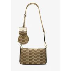 Handbags Michael Kors Jet Set Metallic Logo Jacquard Crossbody Bag With Case Apple Airpods Pro