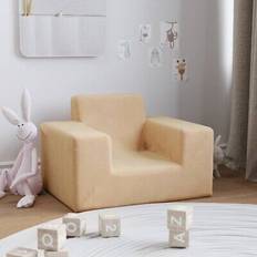 Beige Sofas vidaXL Bonnevie Kindersofa,Kindersessel Creme Weich Plüsch