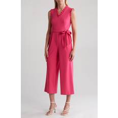 Calvin Klein Red Jumpsuits & Overalls Calvin Klein Ruffle V-neck Sleeveless Crop Jumpsuit