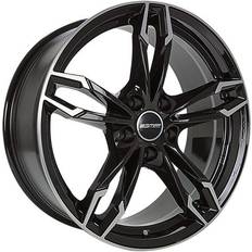 18" - 5/120 - 9" Autofelgen GMP DEA schwarz diamantgeschliffen 9.0Jx18 5x120 ET37