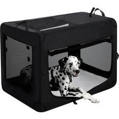pettycare 40 inch 3-Door Collapsible Dog Crate for Extra Large Dogs, Crate