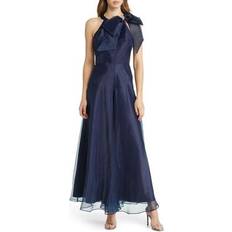 Blue - Women Jumpsuits & Overalls Eliza J Bow Detail One-shoulder Taffeta Jumpsuit