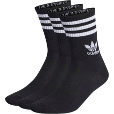 Adidas Herren Unterwäsche Adidas Mid Cut Crew Socks 3-pack - Black