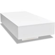 White gloss coffee table vidaXL 244021 High Gloss White Coffee Table 21.7x45.3"