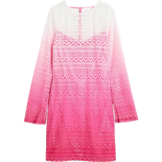 H&M Hole Patterned Jersey Dress - Bright Pink