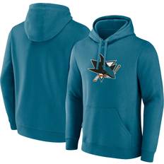 NHL Jackets & Sweaters Blaugrüner San Jose Sharks Primary Logo-Pullover-Hoodie mit Fanatics-Logo für Herren
