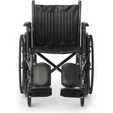 Wheel Chairs Medline K1 Wheelchair, Full-Length Arms, Elevating Leg Rests, Vinyl, 18 inches 1 Each Carewell