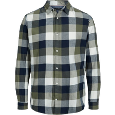 Jack & Jones Slim Fit Checkered Shirt - Green/Dusty Olive