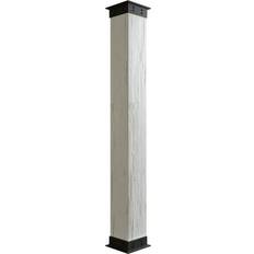 Columns Ekena Millwork 16 Hand Hewn Endurathane Non-Tapered Square Column Wrap Base