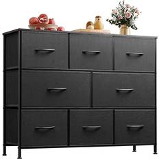 WLIVE Dresser Charcoal Black Chest of Drawer 39.4x31.3"