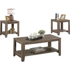 Monarch Specialties Rectangle Dark Taupe Small Table 20x42" 3