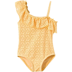 Trainingsbekleidung Badeanzüge Name It One-Shoulder Swimsuit - Sahara Sun