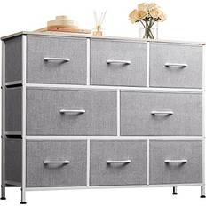 WLIVE Dresser Light Grey Chest of Drawer 39.4x31.3"