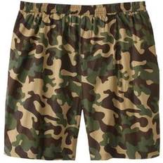 KingSize Men's Big & Tall Full-elastic waist woven sleep shorts in Olive Camo 3XL