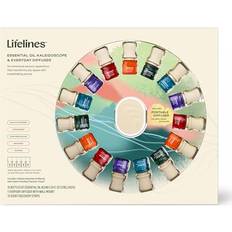 Aroma Diffusers Lifelines Essential Oil Blends Collection 15-Pack and Everyday Portable Diffuser, 100% Pure Essential Oils & Sustainably Sourced Botanicals, All Natural, Set of 15, 3 mL Diffuser Oils