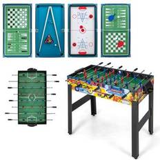 Table Sports Costway 12-in-1 Combo Game Table Set Air Hockey Pool Chess Ping Pong