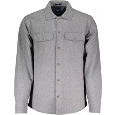 Gant Men Shirts Gant Gray Cotton Men's Shirt