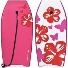 Wavesurfing Costway Lightweight Bodyboard Surfing with Leash EPS Core Boarding IXPE-L