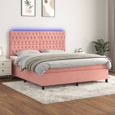 Betten-Sets vidaXL Ramsäng med madrass rosa & Sängpaket