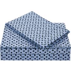 Juicy Couture Key Iconic Bed Sheet Blue (259.1x228.6)