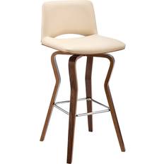 Stools Armen Living Gerty Wood Cream Seating Stool