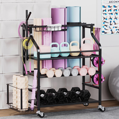 Storage Racks Sttoraboks Weight Rack for Dumbbells, Dumbell Rack, Weight Stand, Home Gym Storage Rack for Kettlebells, Yoga Mat