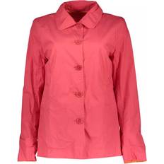 Gant Women Outerwear Gant Pink Cotton Jackets &amp; Women's Coat