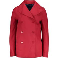 Gant Women Outerwear Gant Pink Cotton Jackets &amp; Women's Coat