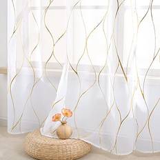 Deconovo White Sheer Curtains