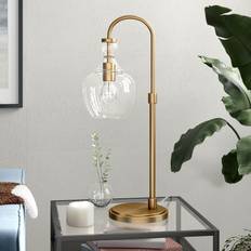 Heath & Cliff Verona Arc Brass/Clear Table Lamp 27"