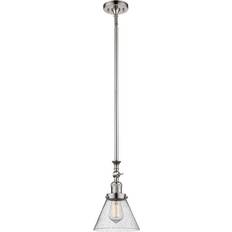 Innovations Lighting Large Cone Polished Nickel / Seedy Pendant Lamp 8"