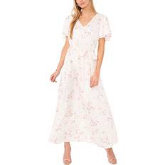 Vince Camuto Floral Short Sleeve Maxi Dress - New Ivory