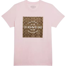 Coach Women T-shirts Coach Signature T Shirt In Organic Cotton - Light Pink