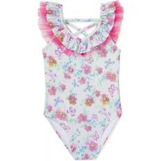 Flapdoodles Kid's Butterfly Bloom One Piece Swimsuit - Print