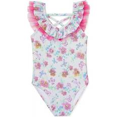 Flapdoodles Kid's Butterfly Bloom One Piece Swimsuit - Print