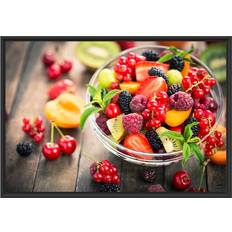 East Urban Home Mural Fruit Salad in Bowl Black Bild 100x70cm