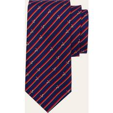 Ferragamo Men Ties Ferragamo Men's Roller Stripe-Print Silk Tie