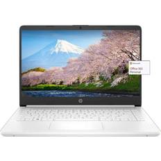 HP 14in Thin Light Laptop, Intel 2-Core CPU, 8GB RAM, 192GB Storage(64GB eMMC 128GB Micro SD),1Yr Office w/Accessories(White)