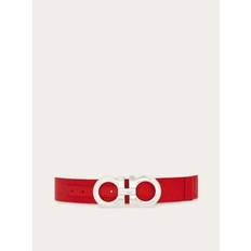 Ferragamo Red Belts Ferragamo Fixed Jacquard Fabric Belt