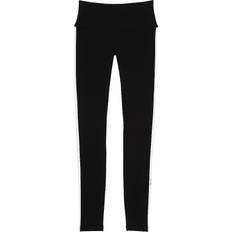 PINK Tights PINK Cotton Mid-Rise Foldover Leggings - Pure Black