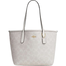 Coach Mini City Tote In Signature Canvas - Gold/Chalk/Glacierwhite