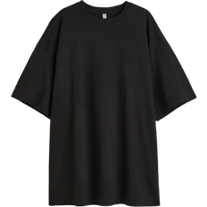 Baumwolle - Damen T-Shirts H&M Oversized T-shirt - Black