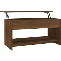 vidaXL Engineered Wood Brown Oak Sofabord 50x102cm