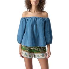 S Blouses on sale Sanctuary Women's Beach To Bar Chambray Blouse Bit Of Blue Wash