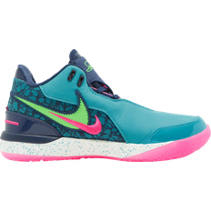 Pink basketball shoes Nike LeBron NXXT Gen AMPD - Dusty Cactus/Midnight Navy/Fierce Pink/Green Strike