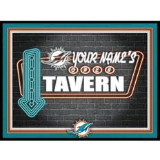 Fan Creations Miami Dolphins Black 12'' x 16'' Personalized Framed Neon Tavern Print